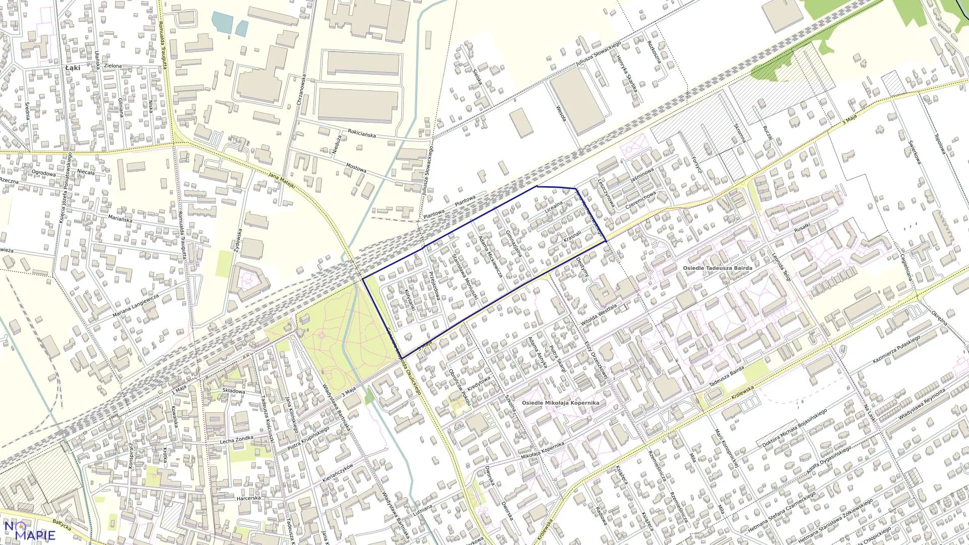 Mapa obrębu 26 w gminie Grodzisk Mazowiecki