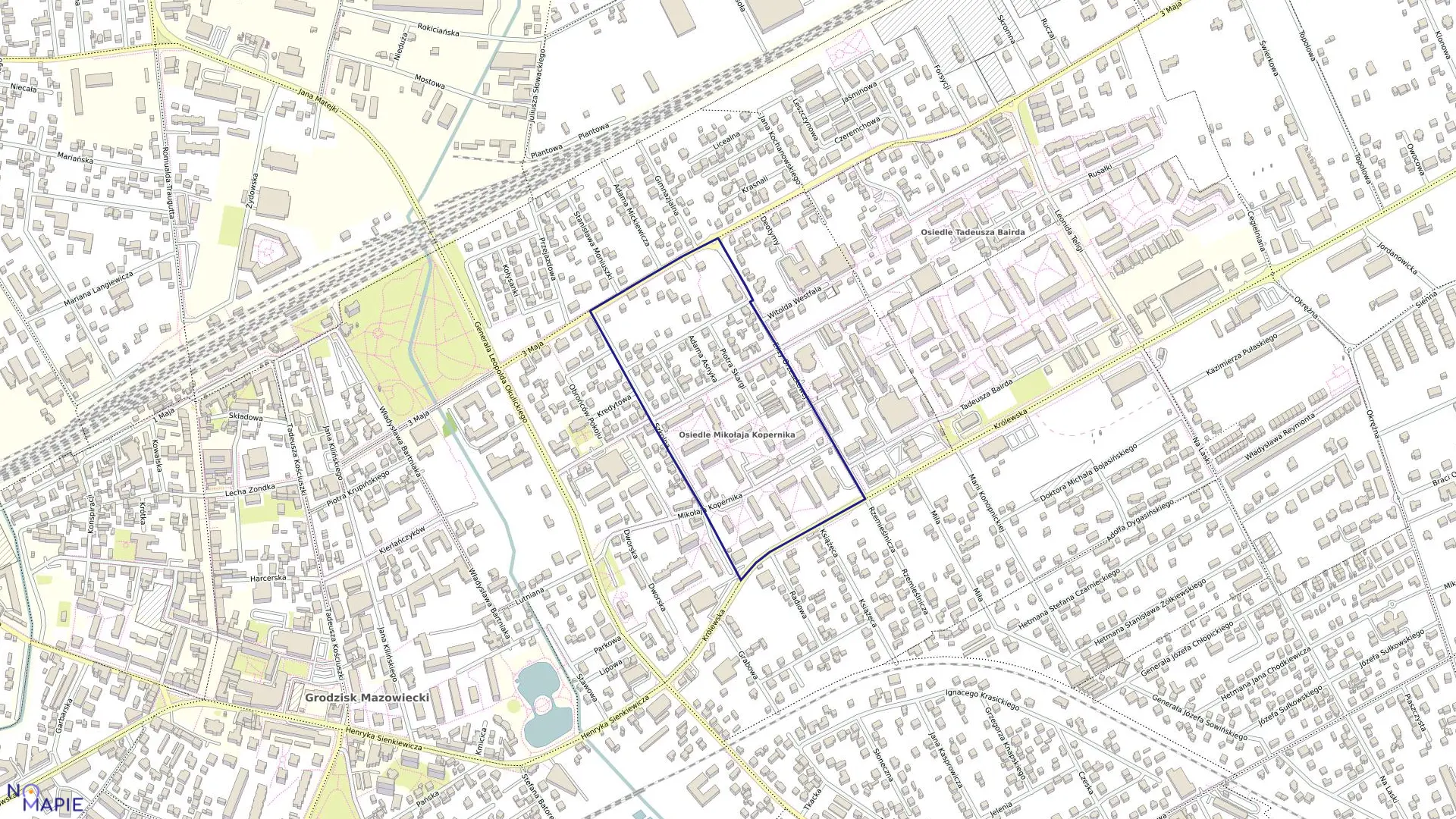 Mapa obrębu 31 w gminie Grodzisk Mazowiecki