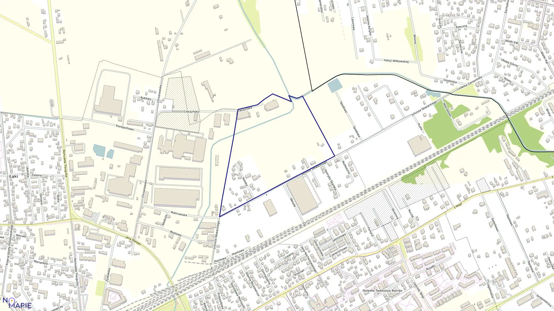 Mapa obrębu 6 w gminie Grodzisk Mazowiecki